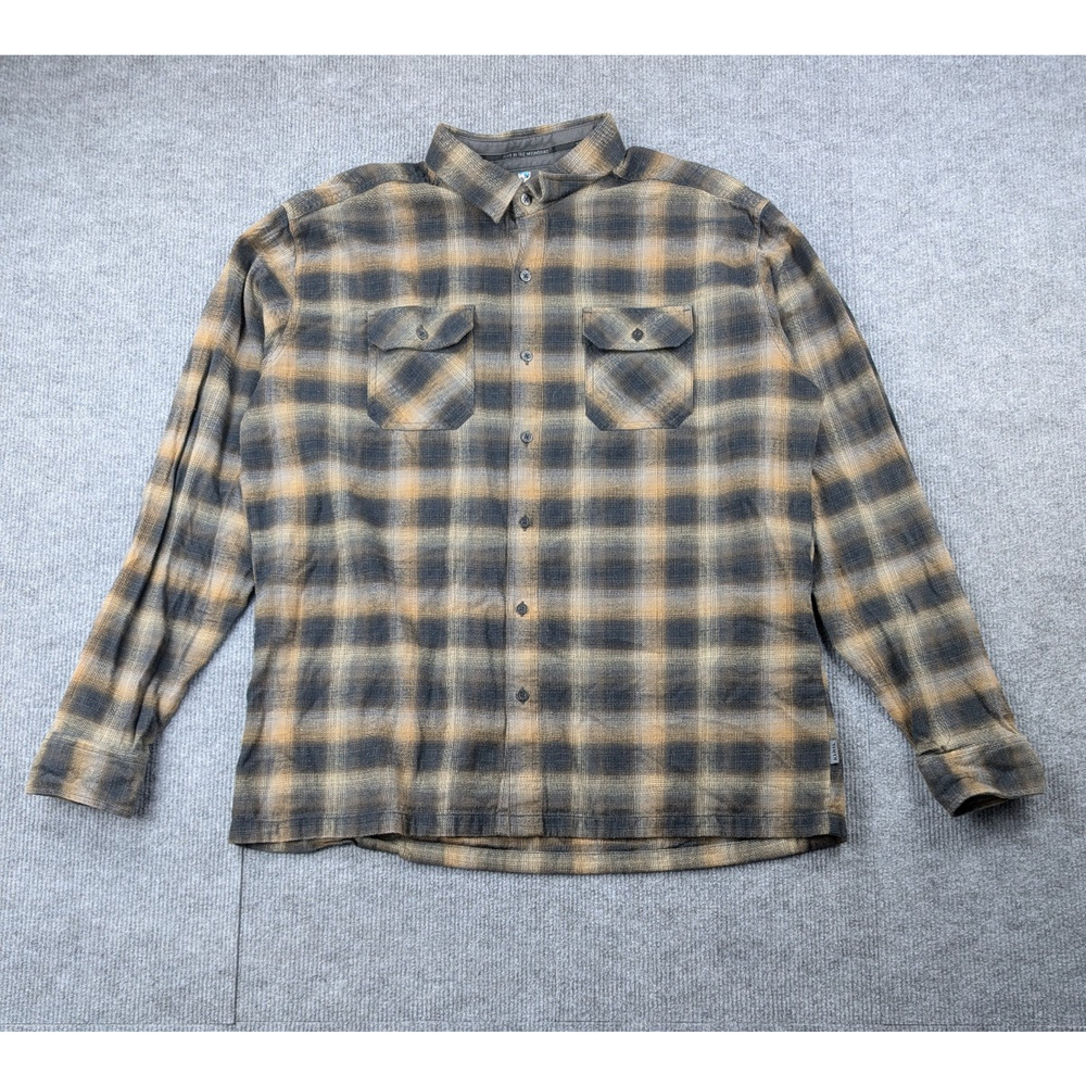 Kuhl Dillingr Flannel Shirt Mens XL Button Up Outdoors Hike Layer Western Plaid